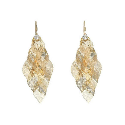 🎁2026 New Arrivals💥Women's Elegant Cascading Hollow Leaf Earrings👂🍃