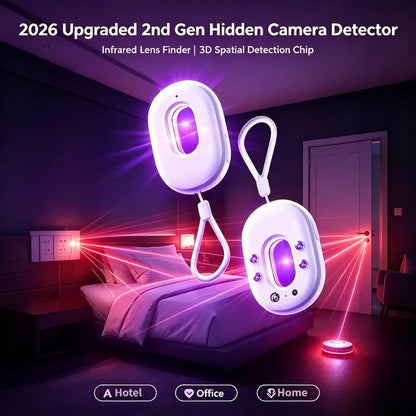 2nd Gen Hidden Camera Detector – Infrared Lens Finder with 3D Spatial Chip & Spectrum Scanning