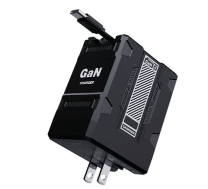 2-in-1 GaN PD3.0  Charger with Retractable Cables(Plug specifications: US standard plug)