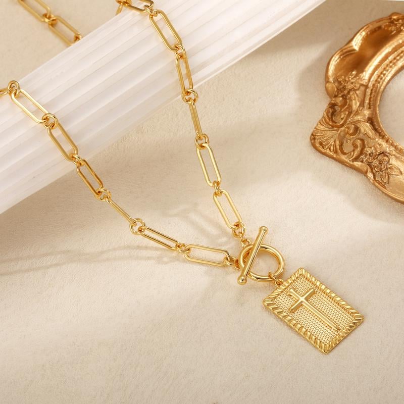 ✝️Today Only 49% Off - Cross Pendant Paperclip Chain Necklace