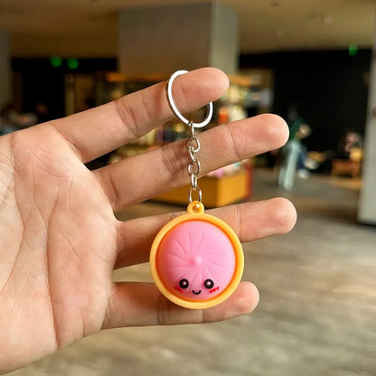 Buy 1 get 1 free!🥟Cute Dumpling Pressable Fidget Keychain-touch sensing light