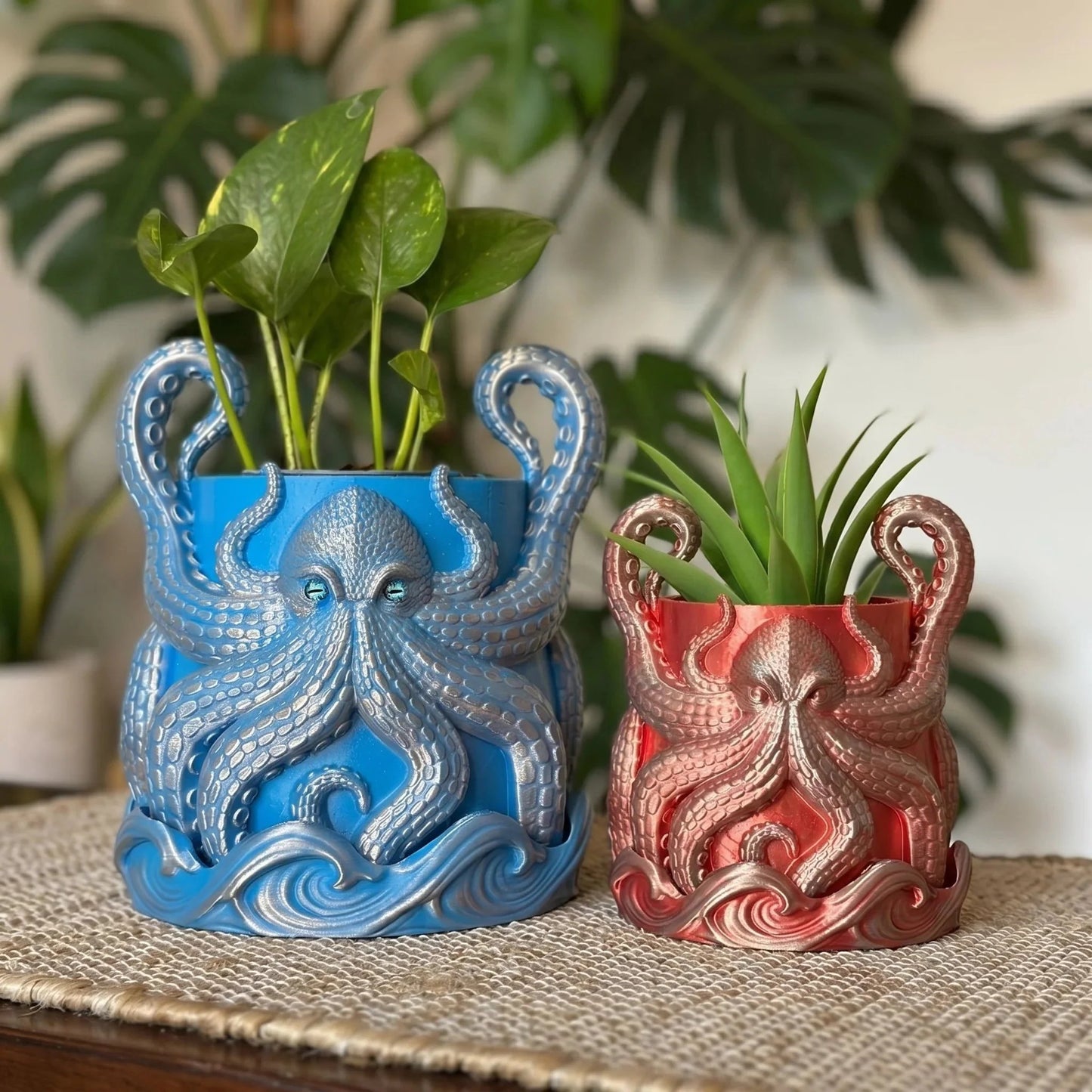🥳3D Printed Kraken Planter – Octopus Planter with Tray🔥BUY 2 GET 10% OFF