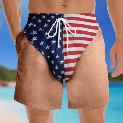The "Cheeky Commando" Novelty Prank Swim Trunks – Guaranteed to Cause Double-Takes!