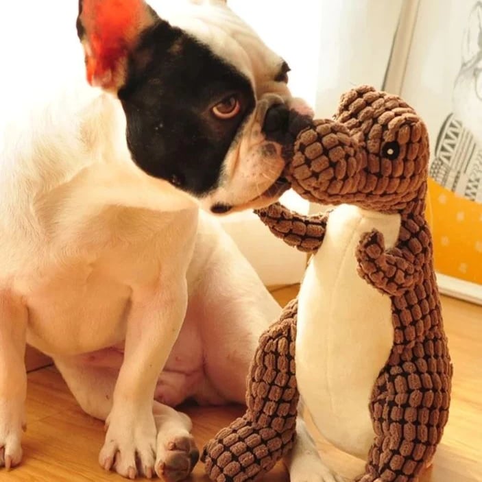 🔥 Robust Dino Squeaky Dog Chew Toy: The Anxiety Buster for Your Pup!