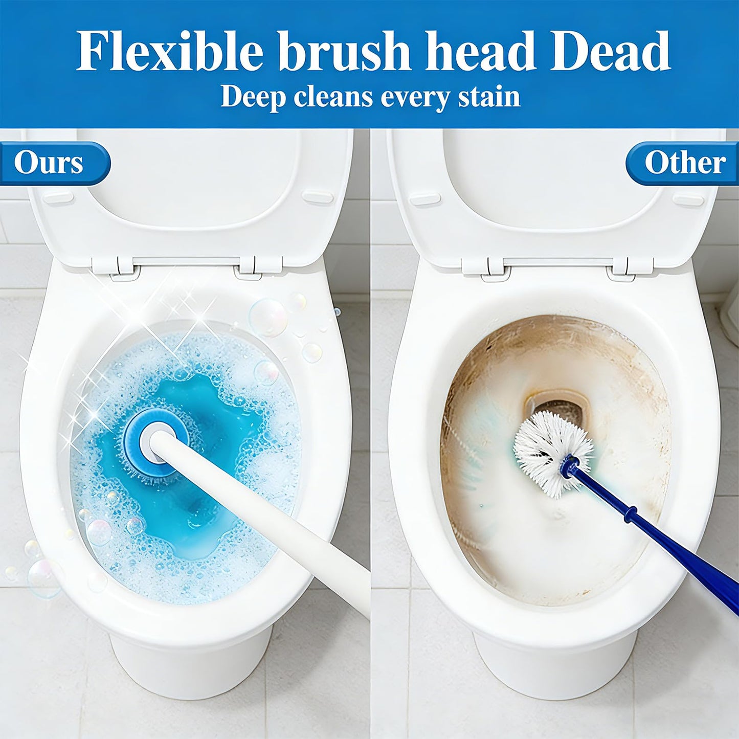 🚽 Disposable Toilet Brush System with Replaceable Cleaning Refills ✨