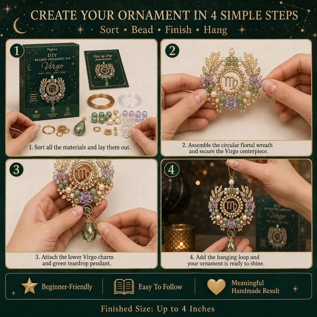 ✨ Zodiac Blessing Beaded Ornament DIY Kit