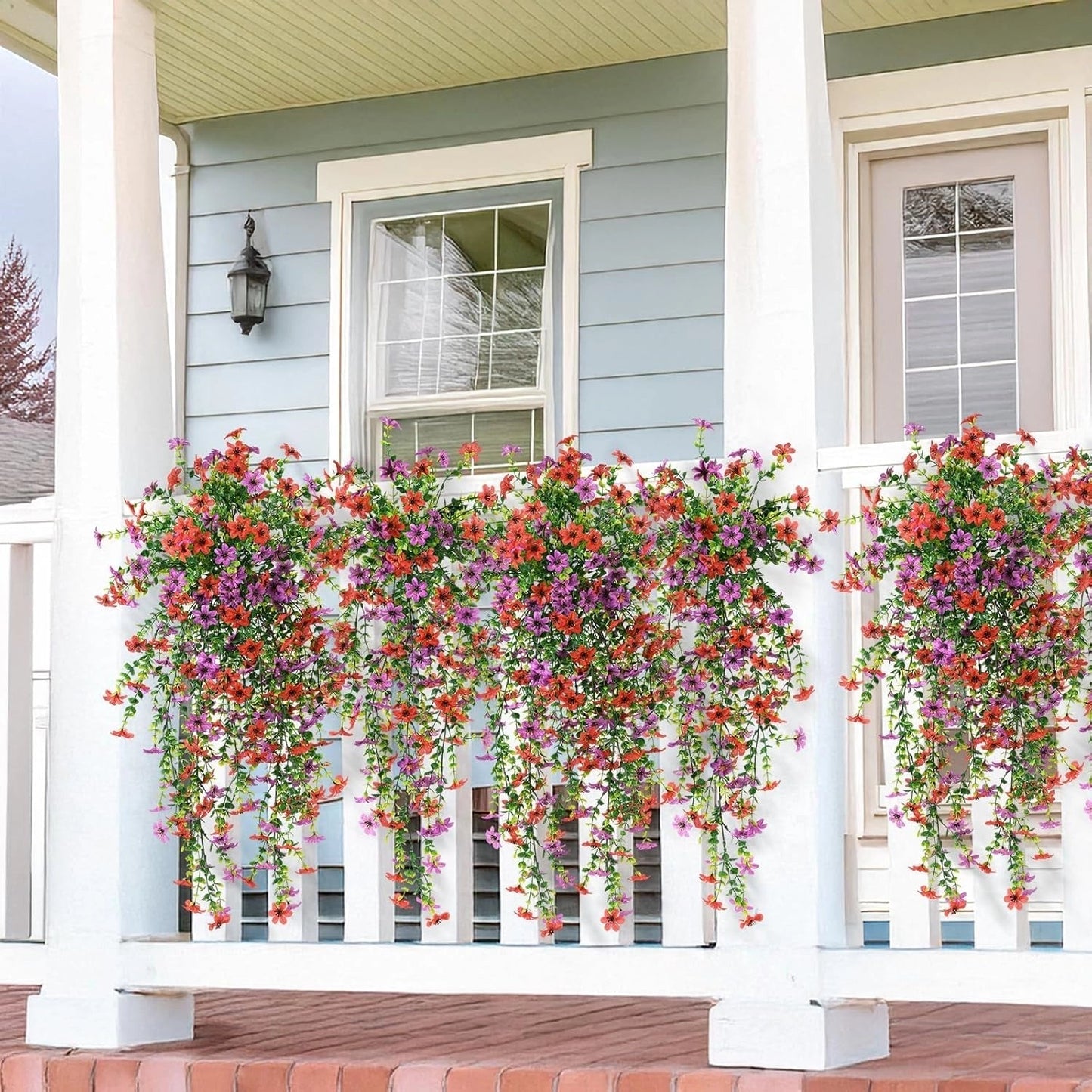 🌷Outdoor cascading daisy and eucalyptus flowers – UV resistant