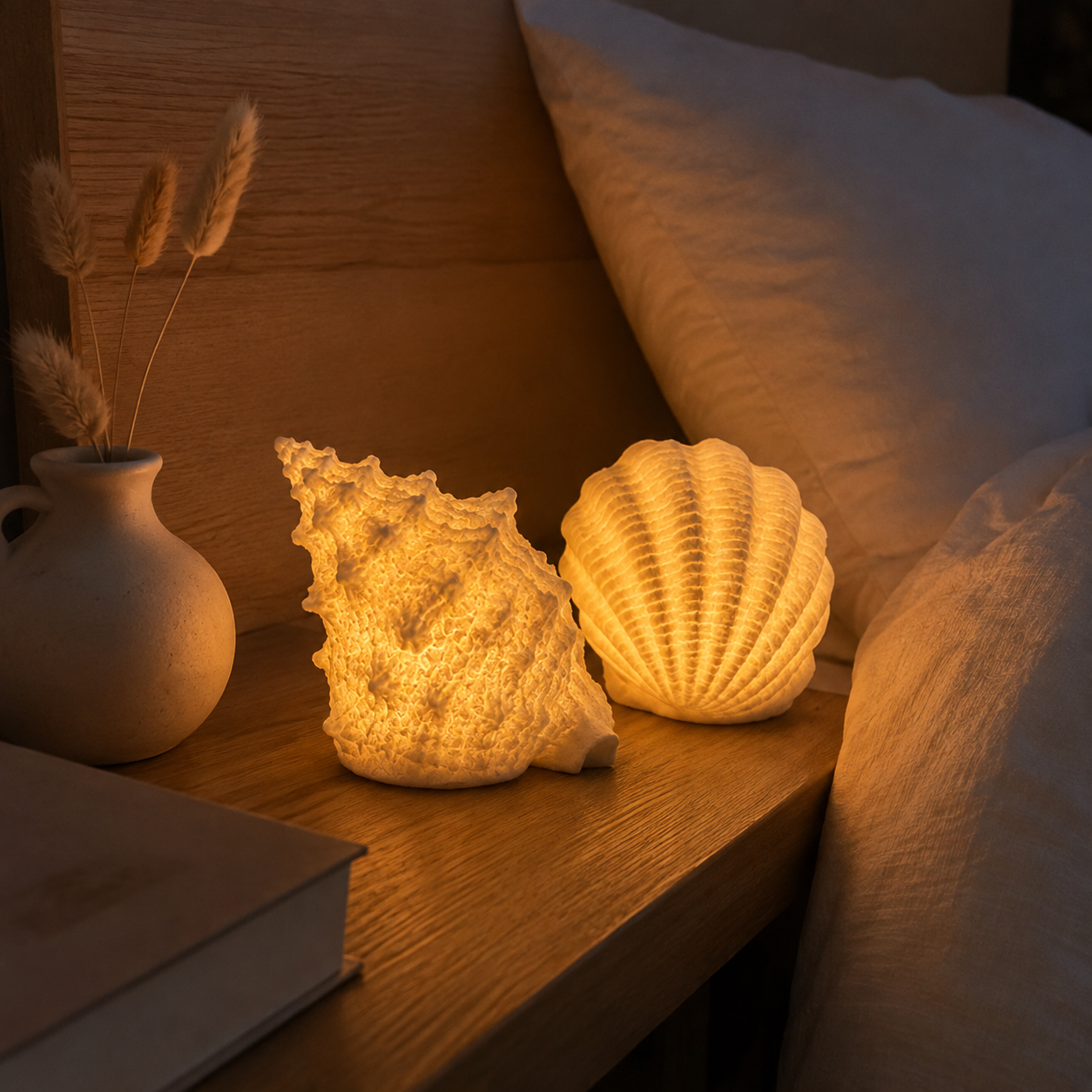 🔥Last Day 50% OFF🔥Coastal Afterglow Shell & Conch Light Set🐚