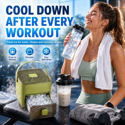 ☀️One‑Press Portable Ice Cube Tray🧊 Drawer‑Type Design for Quick Ice Making
