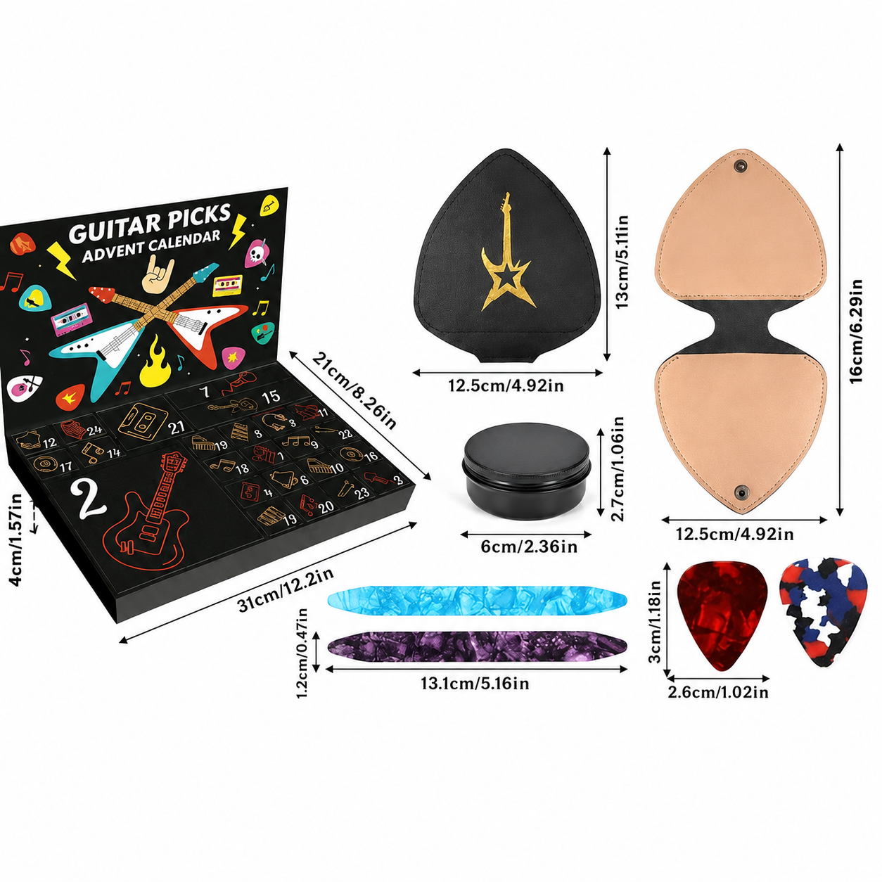 Christmas Guitar Pick Countdown Blind Box