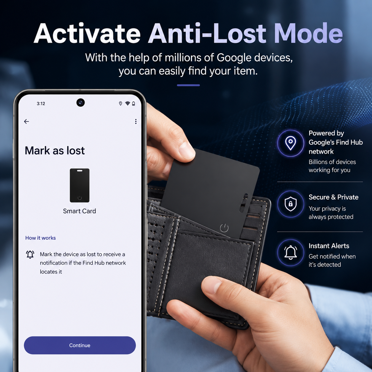 Global Ultra-Thin Tracking Card for Apple & Android
