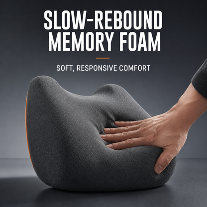Car Neck & Lumbar Support Pillow Set – Memory Foam Headrest & Lower Back Cushion for Comfortable Driving