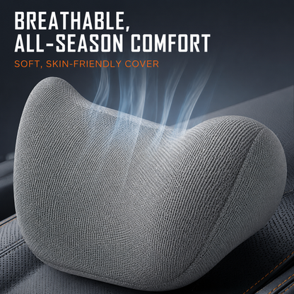 Car Neck & Lumbar Support Pillow Set – Memory Foam Headrest & Lower Back Cushion for Comfortable Driving