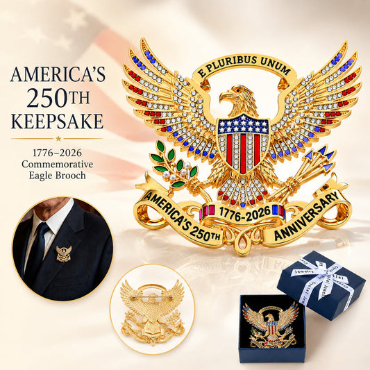 USA 250th Anniversary Eagle Lapel Pin, Patriotic Collectible Brooch