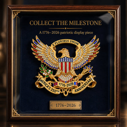 USA 250th Anniversary Eagle Lapel Pin, Patriotic Collectible Brooch