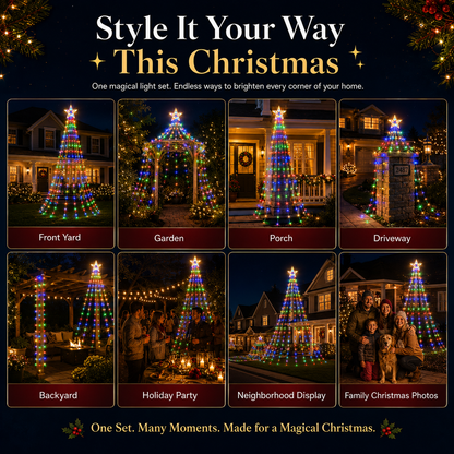 🔥Last Day 50% OFF✨ Outdoor Star Tree String Lights🌟 – 🌈Turn Your Yard Into A Magical Light Show🔥