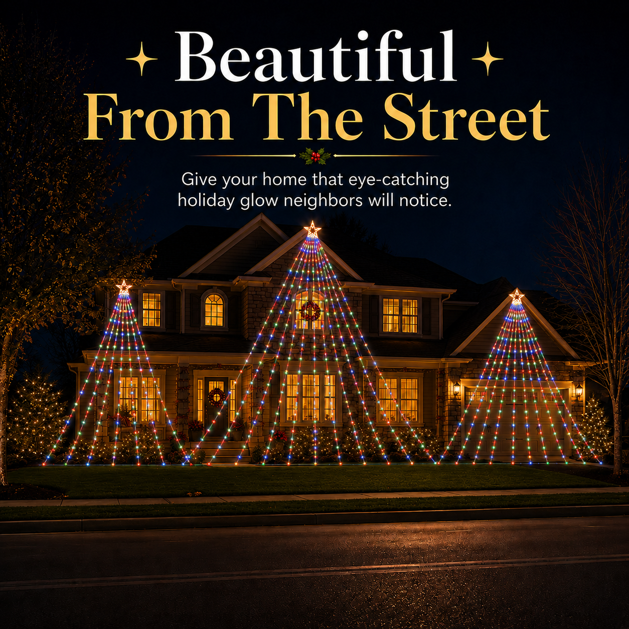🔥Last Day 50% OFF✨ Outdoor Star Tree String Lights🌟 – 🌈Turn Your Yard Into A Magical Light Show🔥