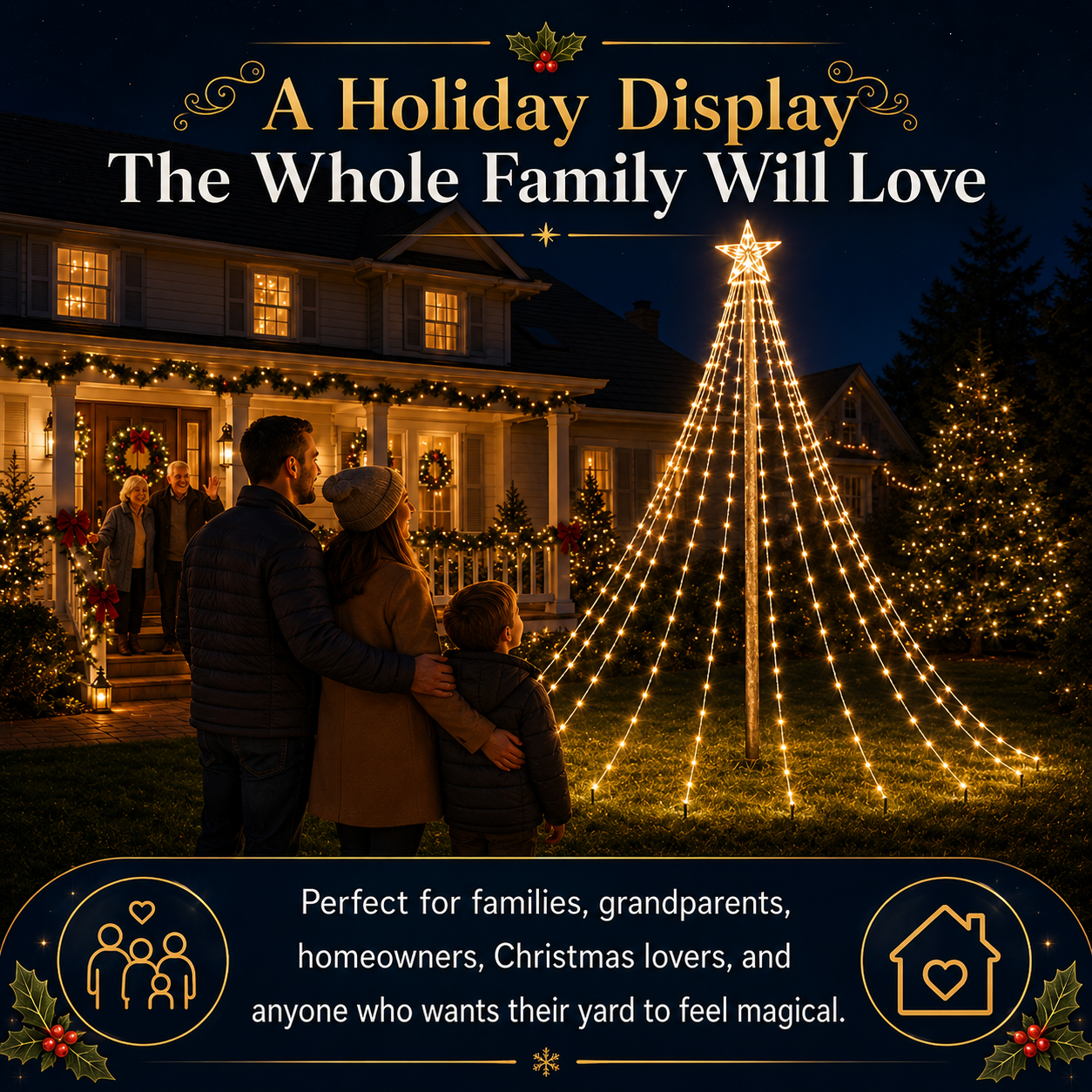 🔥Last Day 50% OFF✨ Outdoor Star Tree String Lights🌟 – 🌈Turn Your Yard Into A Magical Light Show🔥