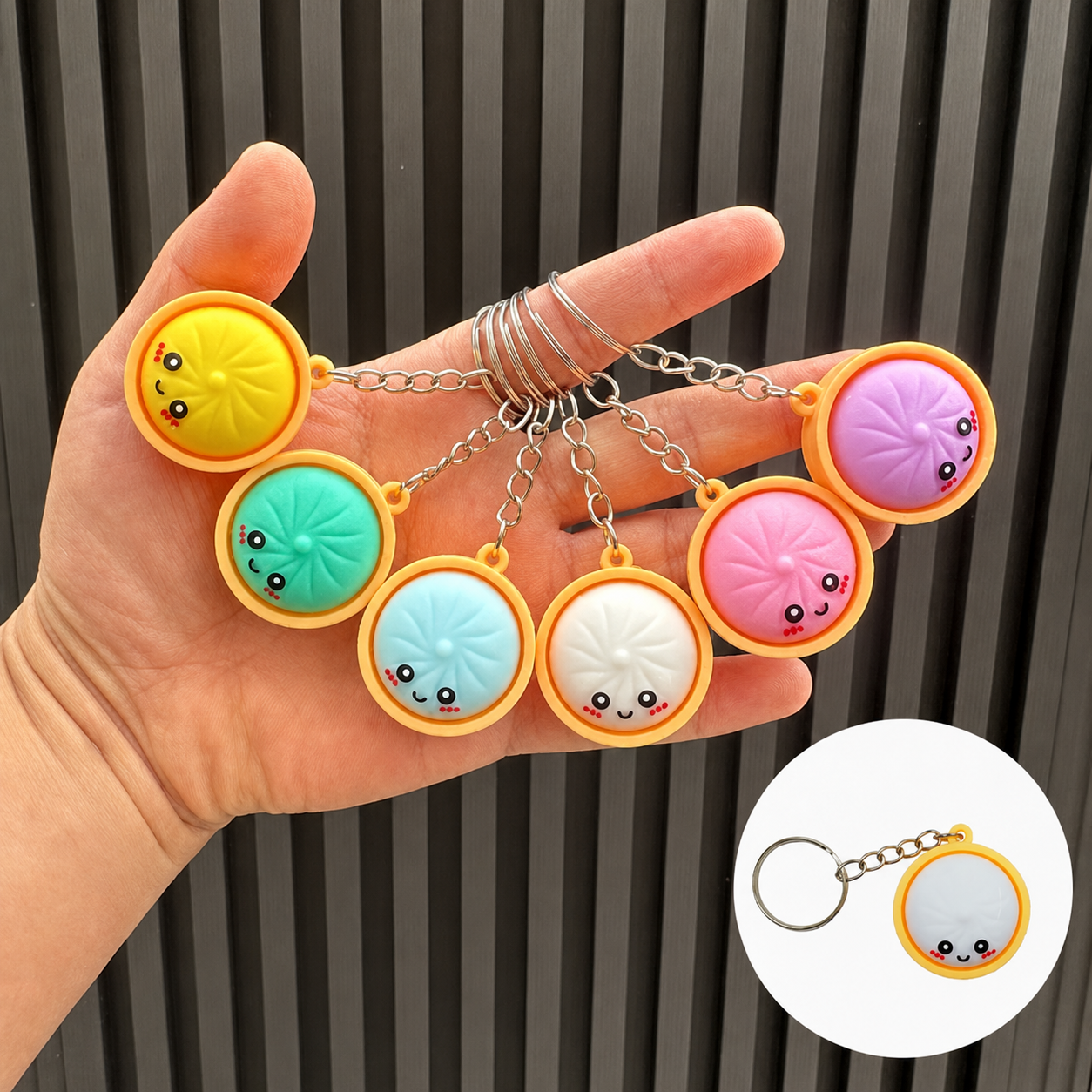 Cute Mini Dumpling Keychain