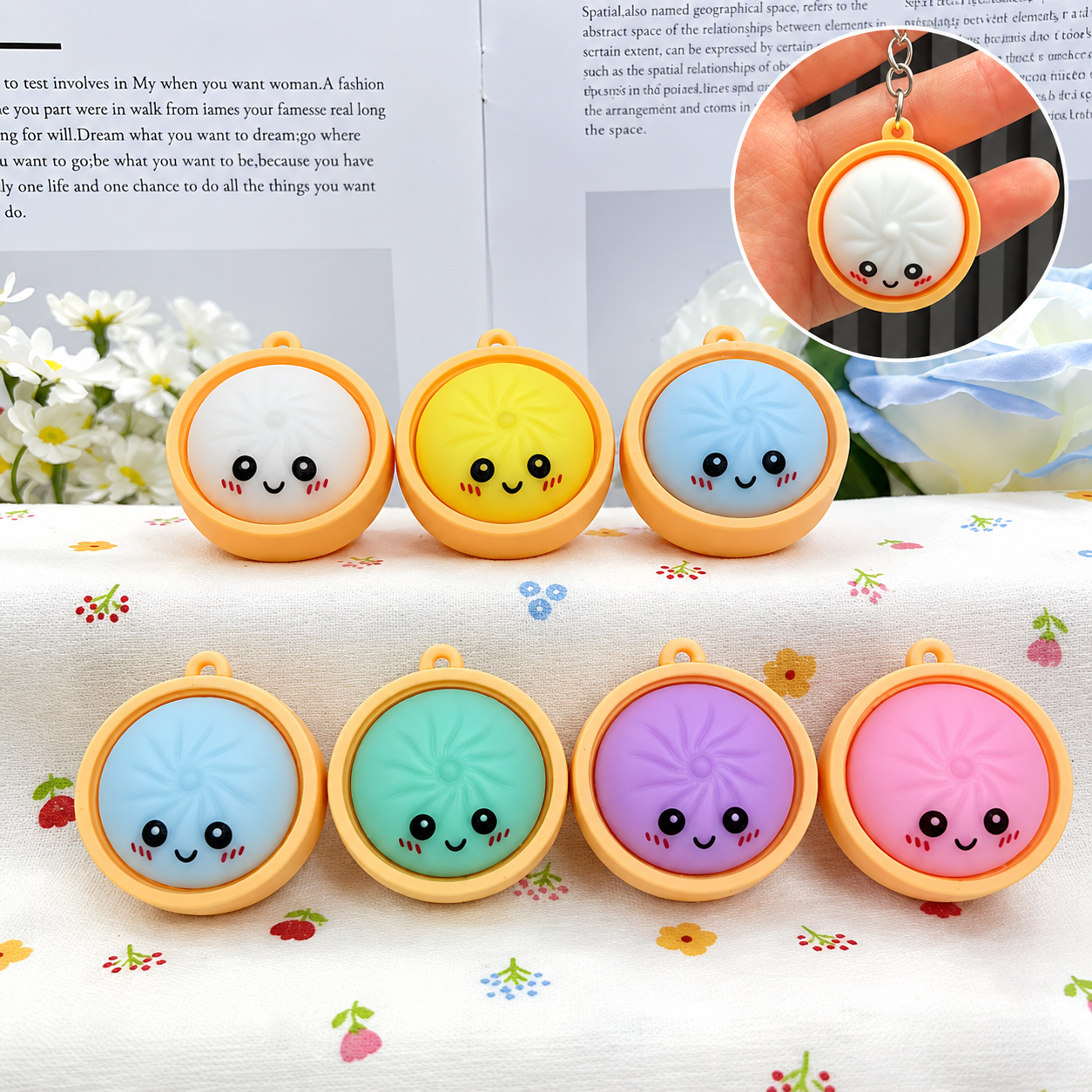 Cute Mini Dumpling Keychain