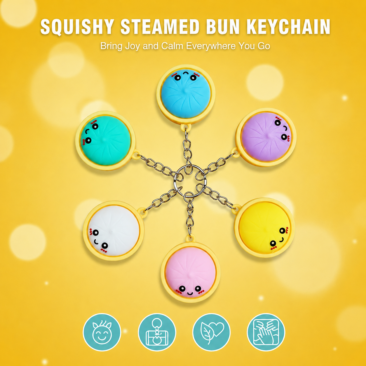 Cute Mini Dumpling Keychain