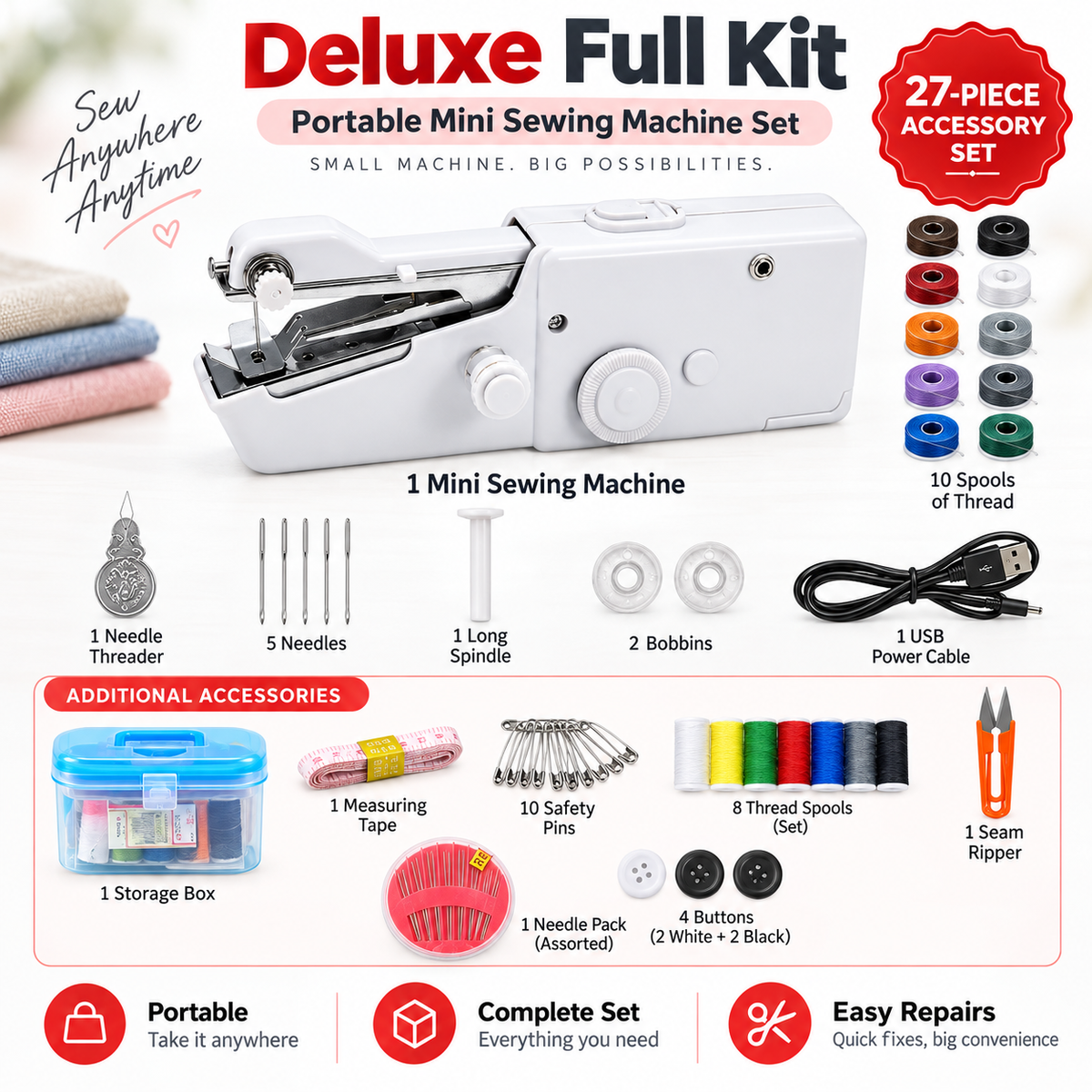 Handheld Mini Sewing Machine