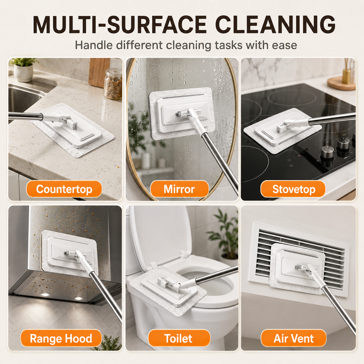 🧹🔥 50% OFF Today! Hands-Free Flat Mop with One-Click Cloth Change