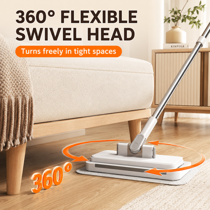 🧹🔥 50% OFF Today! Hands-Free Flat Mop with One-Click Cloth Change