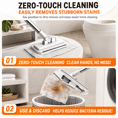 🧹🔥 50% OFF Today! Hands-Free Flat Mop with One-Click Cloth Change