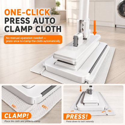 🧹🔥 50% OFF Today! Hands-Free Flat Mop with One-Click Cloth Change