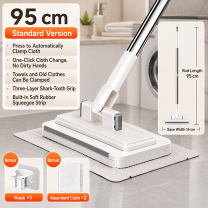 🧹🔥 50% OFF Today! Hands-Free Flat Mop with One-Click Cloth Change