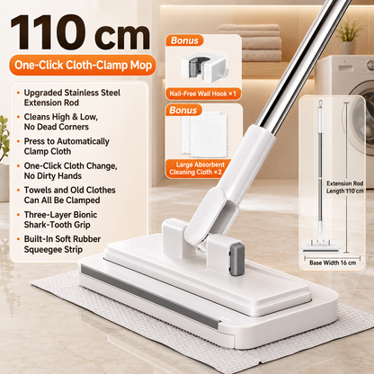 🧹🔥 50% OFF Today! Hands-Free Flat Mop with One-Click Cloth Change
