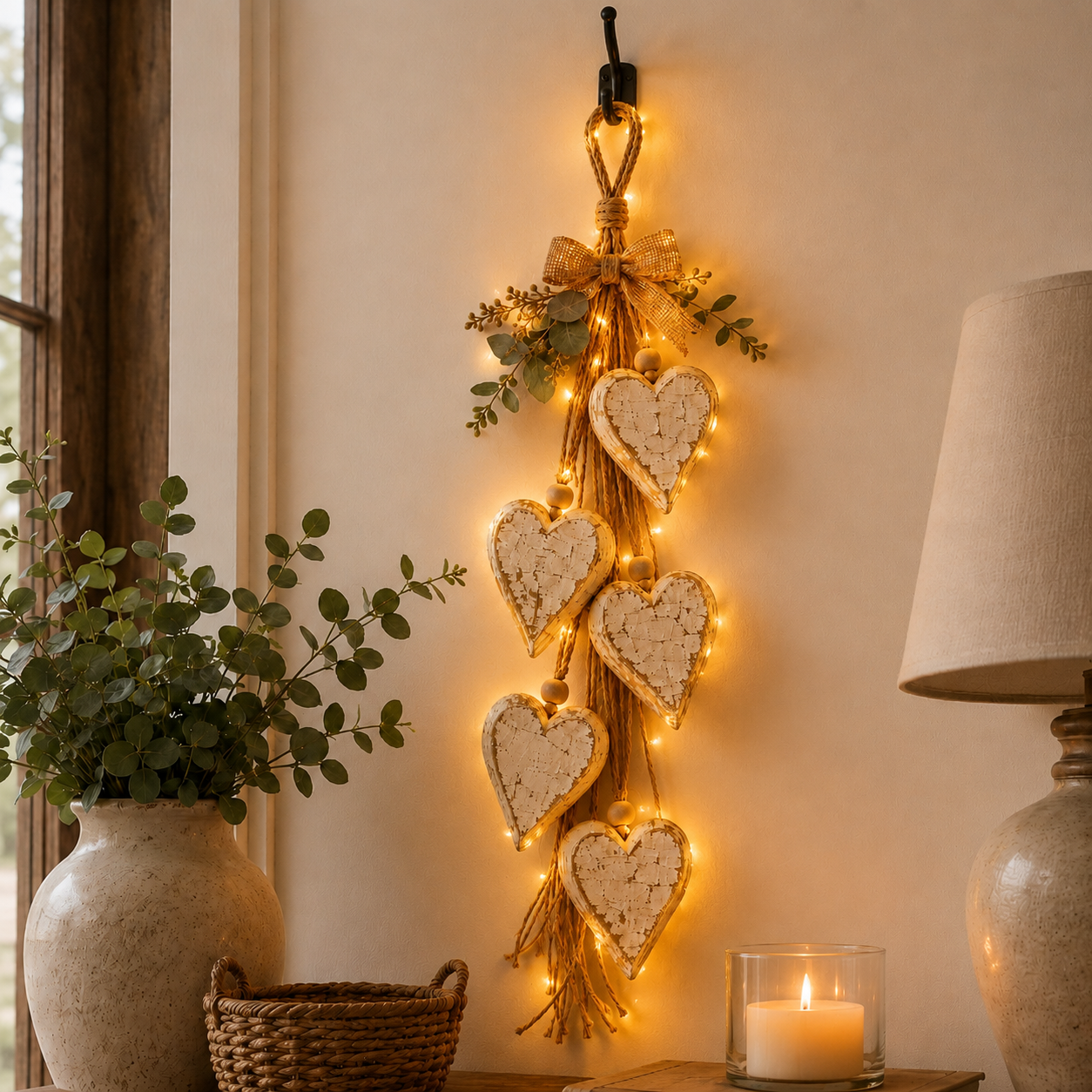 🤎 Hanging Heart Wall Decor - A Heartwarming Gift for Every Home