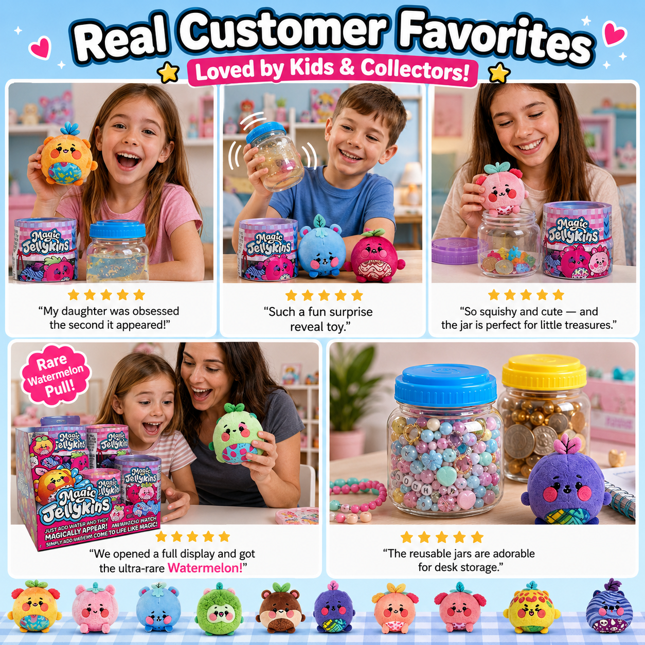 ✨ Magic Jellykins Water Reveal Squishy Plush Toy - 16 Styles to Collect