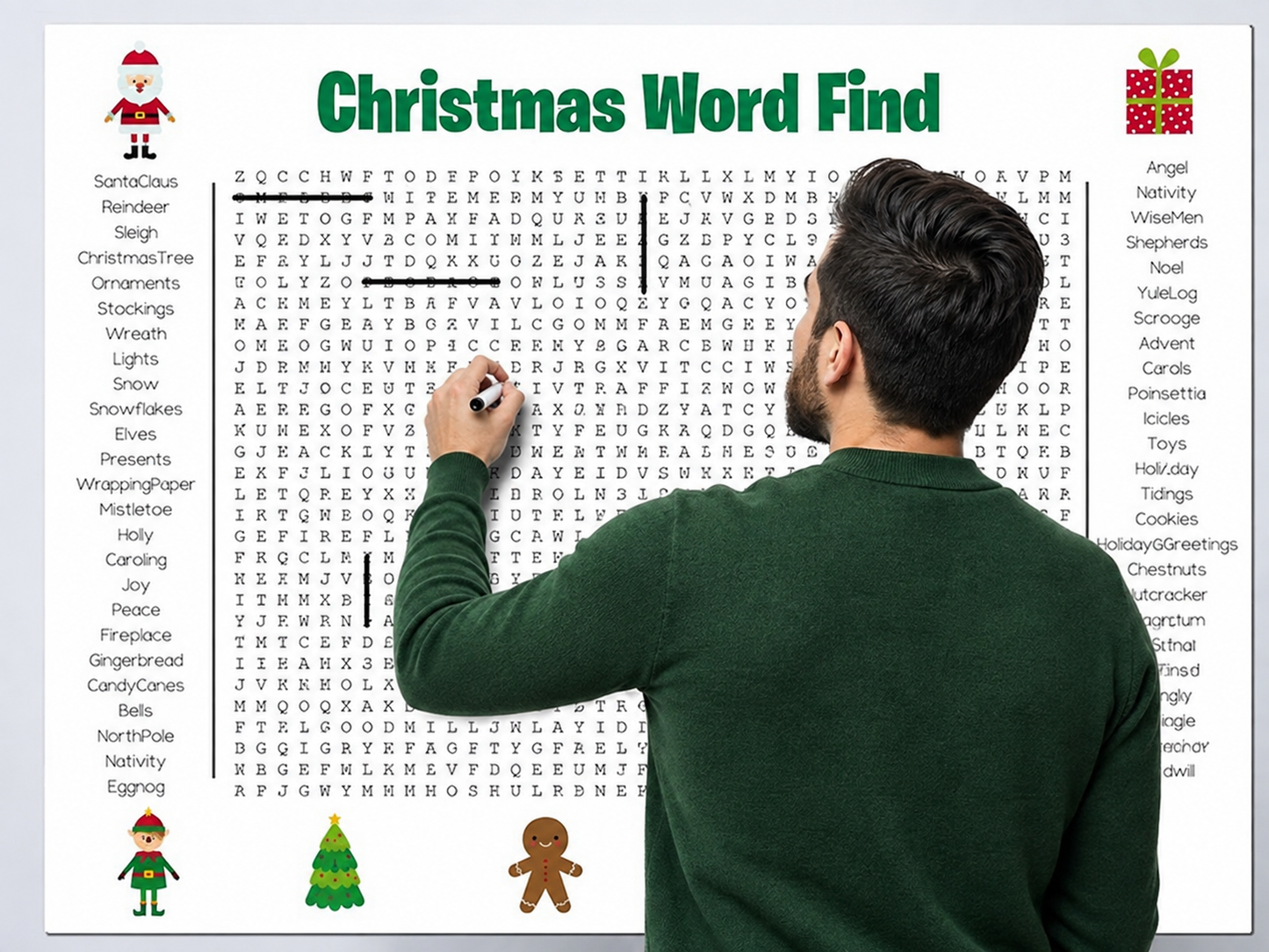🎉 Jumbo Thanksgiving Word Search Poster(🎉Giant 36"x24" Wall Game)