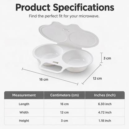 🥳2026 HOT SALE🥳💞50K+ SOLD! 🥚✨ 50% OFF + BUY 1 GET 1 FREE! Dual Cavity Microwave Egg Poacher – Quick oil‑free cooking, food‑grade PP & versatile. Perfect for busy mornings – healthy breakfast in minutes! ⚡🍳