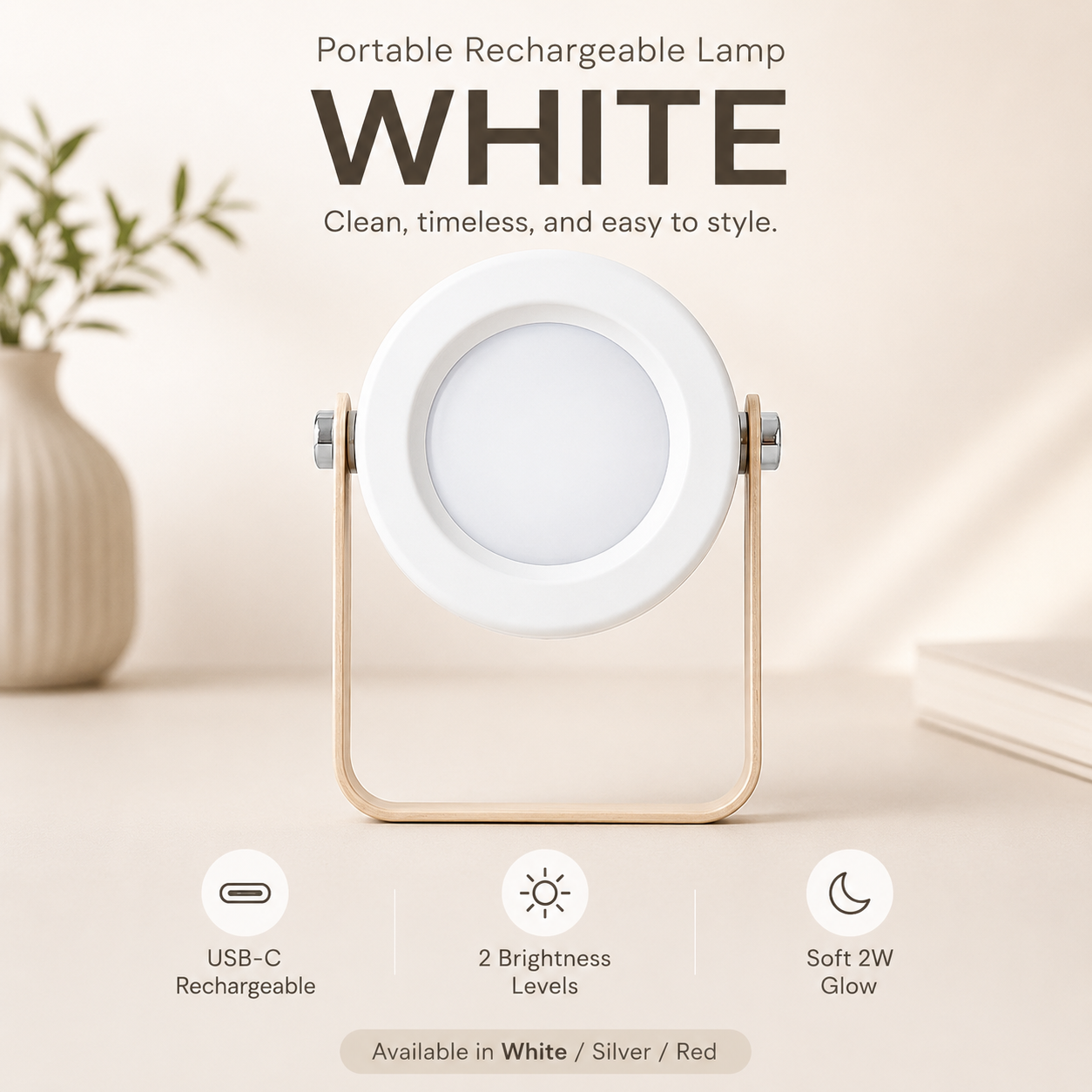 4-in-1 Rechargeable Lamp | Desk Light & Lantern