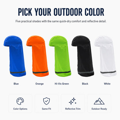 Hard Hat Sun Shade with Neck Flap - Cooling Skull Cap for Outdoor Work