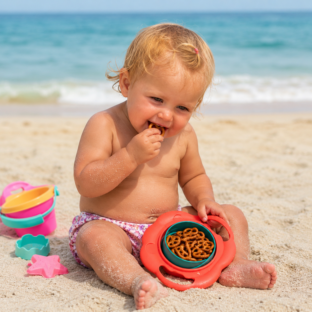 ✨ 360° Spill-Proof Snack Bowl – The Mess-Free Solution for Toddlers