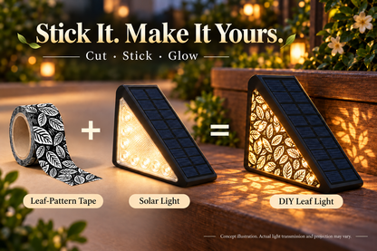 🌙 50% OFF! Solar Motion Sensor Step Lights – Long-Lasting Battery, IP65 Waterproof & DIY Custom Floral Glow. No Wiring for Gardens, Decks & Pathways.
