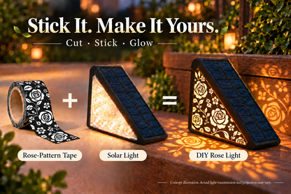 🌙 50% OFF! Solar Motion Sensor Step Lights – Long-Lasting Battery, IP65 Waterproof & DIY Custom Floral Glow. No Wiring for Gardens, Decks & Pathways.