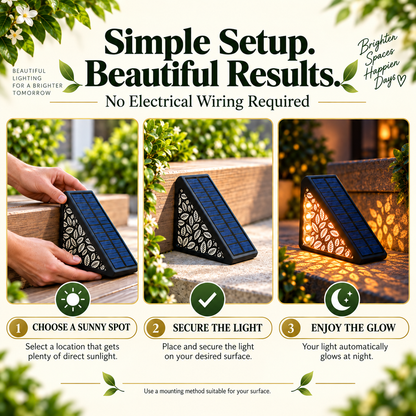 🌙 50% OFF! Solar Motion Sensor Step Lights – Long-Lasting Battery, IP65 Waterproof & DIY Custom Floral Glow. No Wiring for Gardens, Decks & Pathways.