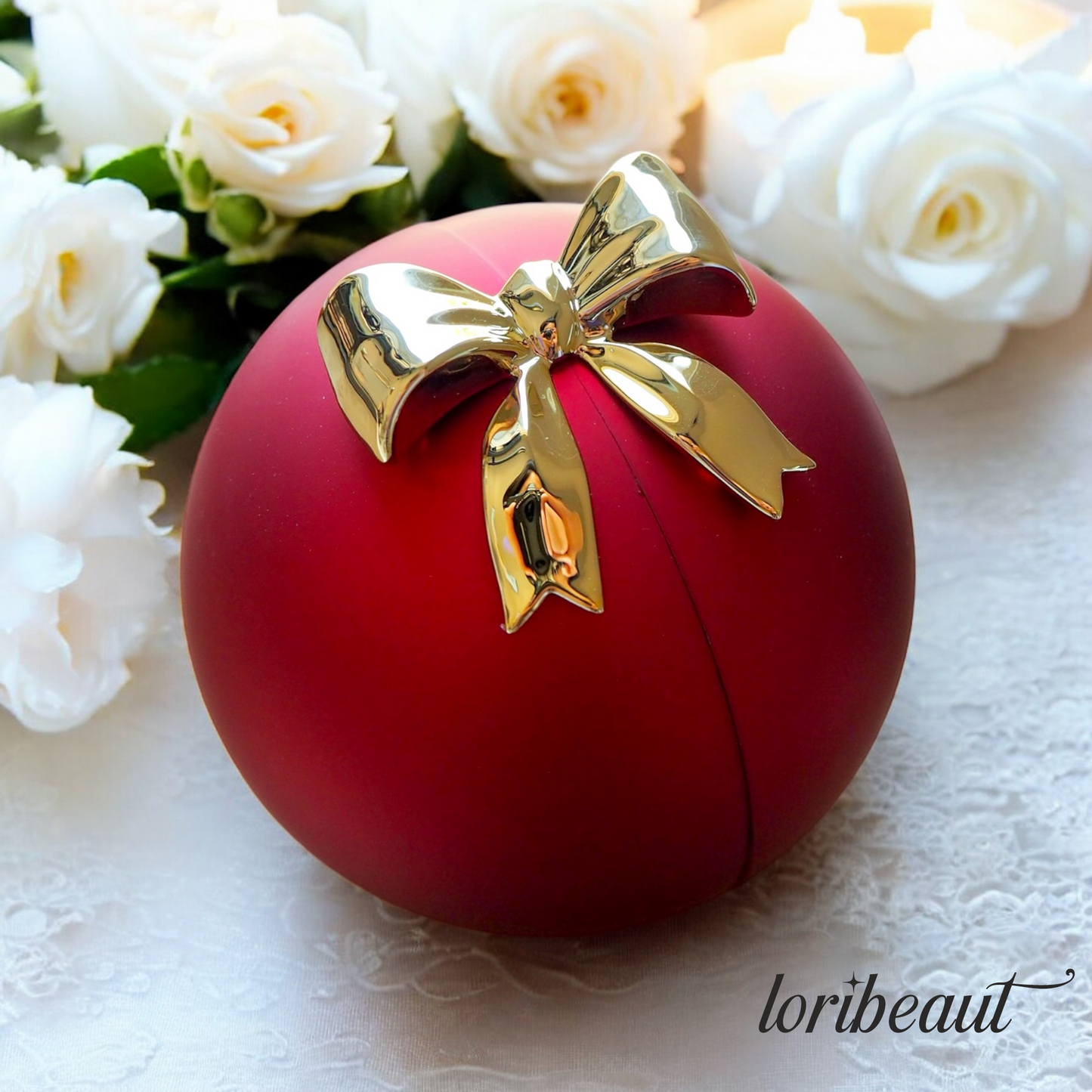 🌹 Round Eternal Rose Jewelry Gift Box w/ Heart Promise Ring 💍✨