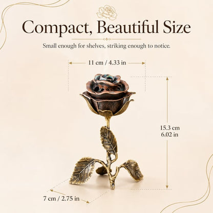🌹💕 Vintage Rose Incense Burner – A Thoughtful Gift for Meditation & Relaxation Lovers ✨🕯️