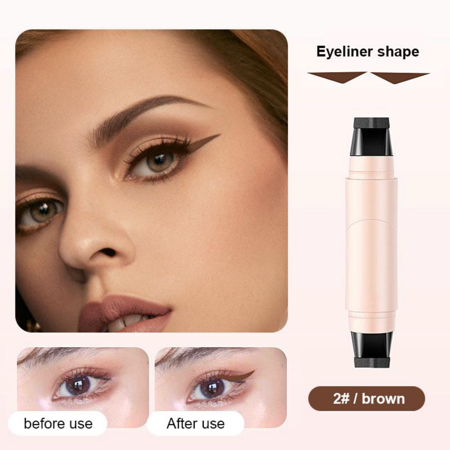 ✨ 5-Second Winged Eyeliner Stamp Pen —— Perfect Wings Made Easy