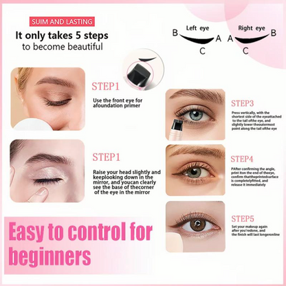 ✨ 5-Second Winged Eyeliner Stamp Pen —— Perfect Wings Made Easy