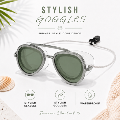 🌊 Stylish Swim Goggles: Dive Into Summer, Glow Like the Sun ✨