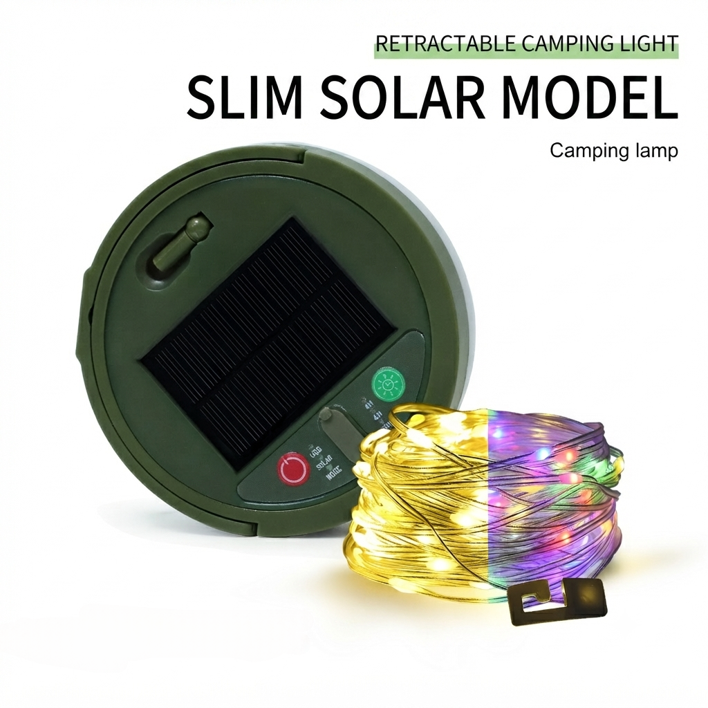 🔆 Solar String Lights 32.8ft – 5400mAh, Retractable & Waterproof for Camping & Emergencies