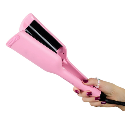✨32MM French Deep V Hair Waver | Ionic Egg Roll & Wool Curls Curling Iron for Home Salon Styling