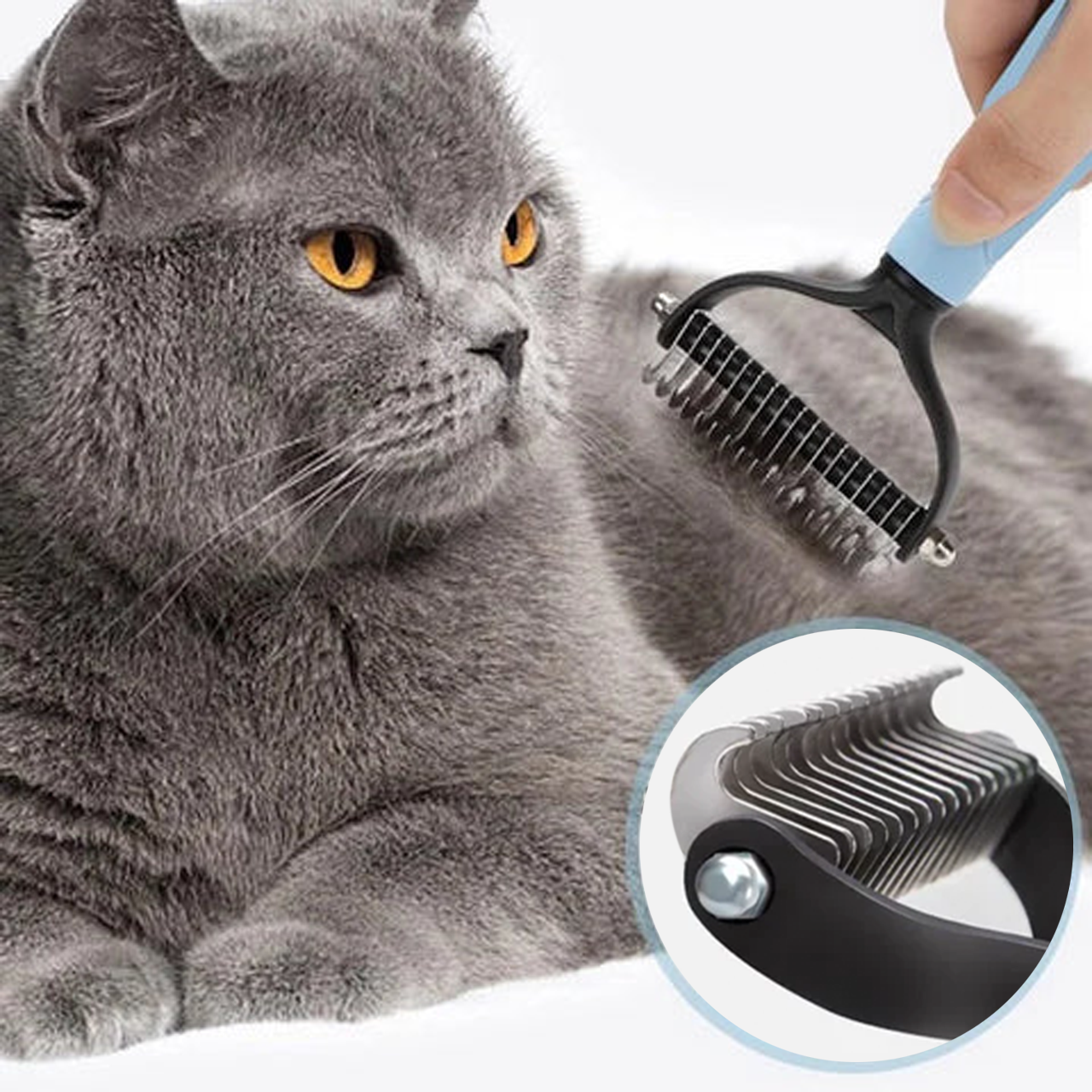 Dual-Sided Pet Grooming Comb for Dogs & Cats